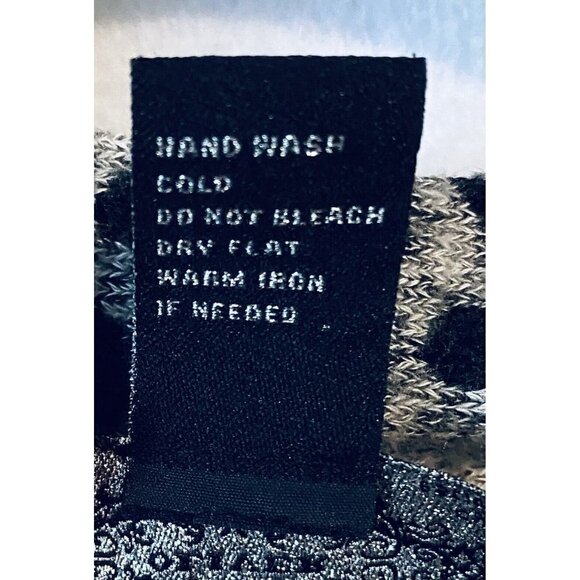 Oliver by Escio Cardigan Sweater Womens Medium Gray Animal Print Longline Duster - Picture 5 of 6